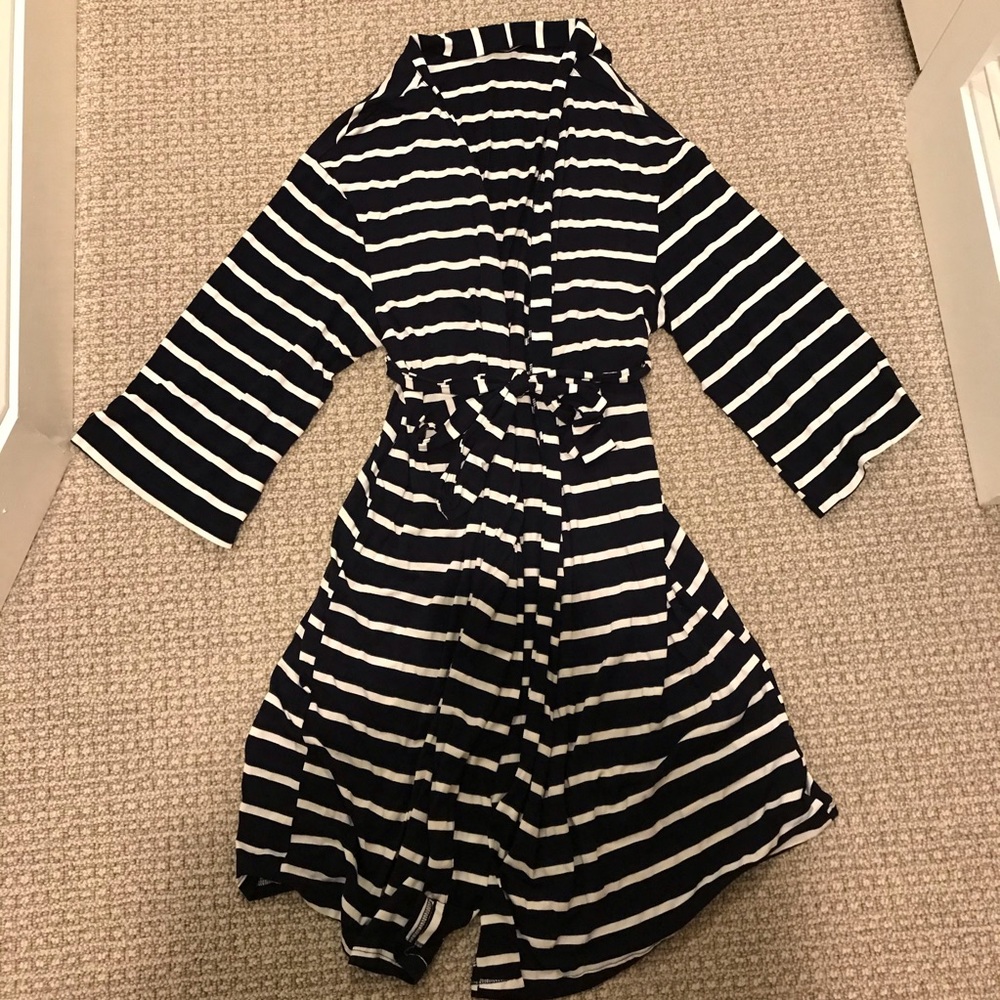 May & Joy striped maternity robe